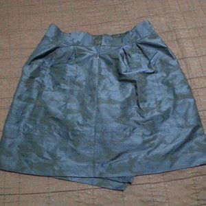 NWT Banana Republic Mini Skirt  Size 10 Camo Asymmetrical zip Navy Blue